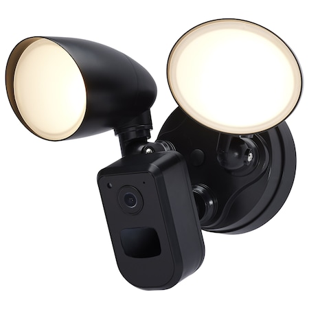 Nuvo 20W Bullet Outdoor SMART Security Light w/Camera - Starfish Enabled - 3K/4K/5K CCT Select - Black 65/931